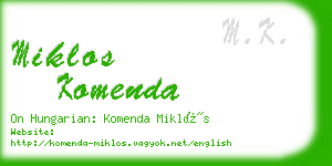 miklos komenda business card